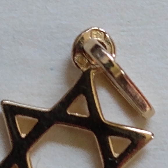 18k yellow gold Star of David pendant - Picture 3 of 3